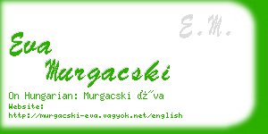 eva murgacski business card